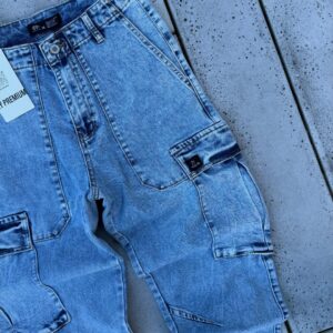 Jean Carpintero Cargo con Costuras